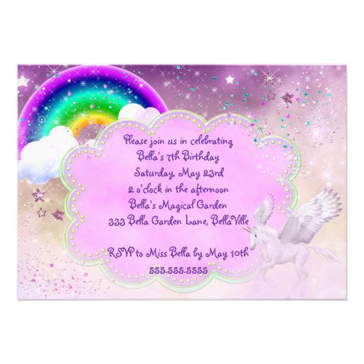 Unicorn Party Invitation