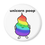 Unicorn Poop Funny Magnet Cute Rainbow Poop Joke
