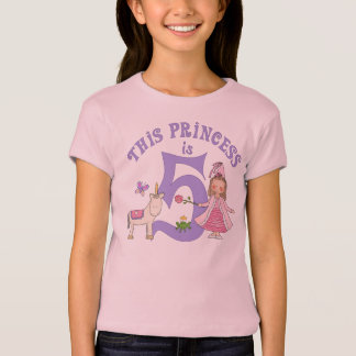 princess 5th birthday shirt