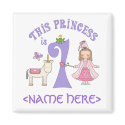 Unicorn Princess First Birthday magnets by Kewlkids Unicorn Princess First Birthday magnets
