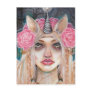 Unicorn Queen w Golden Eyes Postcards