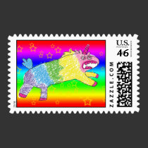 Unicorn Rainbow postage stamps stamps