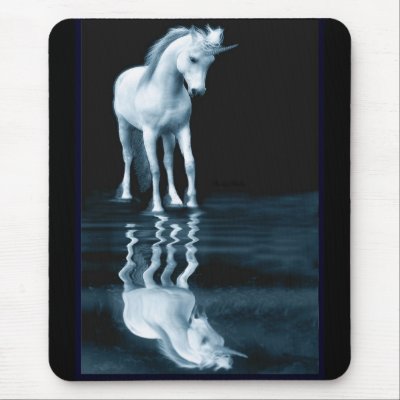 Unicorn Reflections mousepad by RookyStudios
