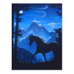 Unicorn silhouette postcard