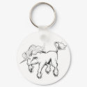 Unicorn Sketch Keychain by GoldenAurora85 Unicorn Sketch Keychain