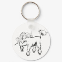 Unicorn Sketch Keychain