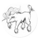 Unicorn Sketch Sticker by GoldenAurora85 Unicorn Sketch Sticker