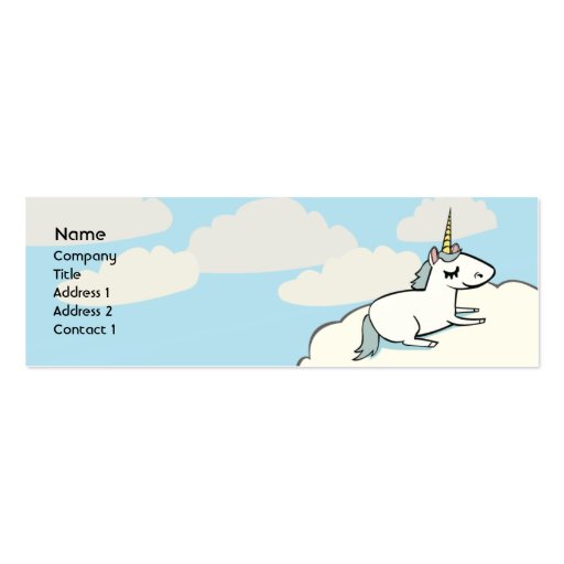 Unicorn - Skinny Business Cards (front side)