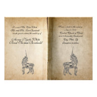 Unicorn Story Book Wedding Invitation