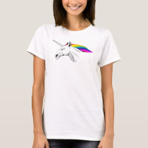 artsprojekt, unicorn, rainbow, mystical, fantasy, animal, horse, T-shirt/trøje med brugerdefineret grafisk design