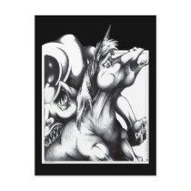 Unicorn the other, other white meat postcards
