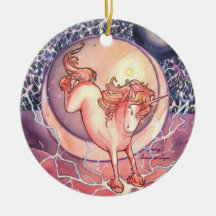 Unicorn, Universe Christmas Ornaments