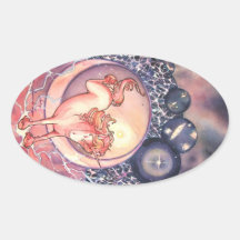 Unicorn, Universe Oval Stickers