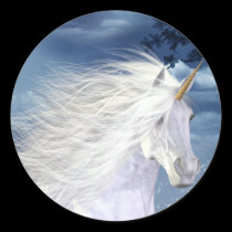 Unicorn White Beauty Close-up stickers by mickeyelvis128 Unicorn White Beauty Close-up stickers