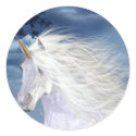 Unicorn White Beauty Close-up stickers by mickeyelvis128 Unicorn White Beauty Close-up stickers