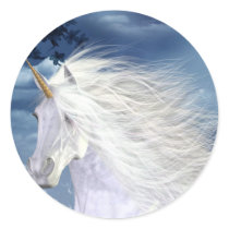 Unicorn White Beauty Close-up stickers by mickeyelvis128 Unicorn White Beauty Close-up stickers