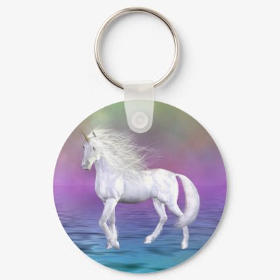 Unicorn White Beauty Key Chains by mickeyelvis128