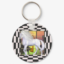 Unicorn White Beauty keychains