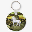 Unicorn White Beauty keychains by mickeyelvis128 Unicorn White Beauty keychains