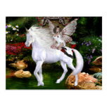 Unicorn White Beauty Postcard