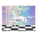Unicorn White Beauty Postcard