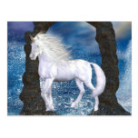 Unicorn White Beauty Postcard