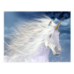 Unicorn White Beauty Postcard postcards