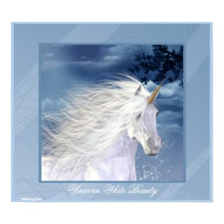 Unicorn White Beauty print
