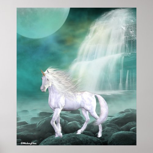 Unicorn White Beauty print