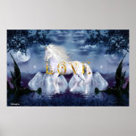 Unicorn White Beauty Print