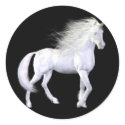 Unicorn White Beauty Sticker by mickeyelvis128 Unicorn White Beauty Sticker
