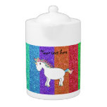 Unicorn with rainbow glitter stripes