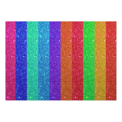 Unicorn with rainbow glitter stripes business cards (back side)