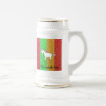 Unicorn with rainbow glitter stripes mug