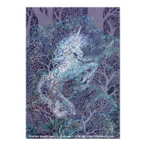 Unicorn Woods Deva, by Darlene P. Coltrain posters
