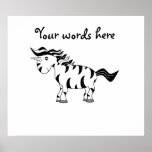 Unicorn zebra print