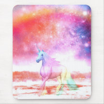 Unicornio del arco iris alfombrillas de ratón