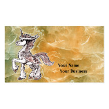 Unicornio del búho tarjetas de visita