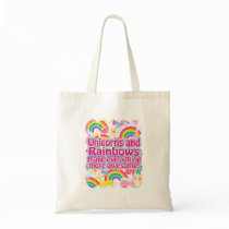 Unicorns and Rainbows Canvas Bags