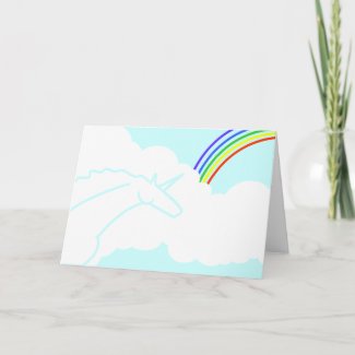 Unicorns and Rainbows Birthday Party Invitation card