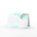 Unicorns and Rainbows Birthday Party Invitation cards