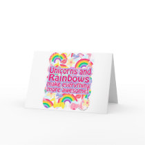 Unicorns and Rainbows Card