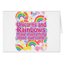 Unicorns and Rainbows Card