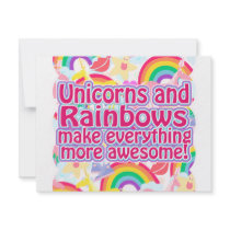 Unicorns and Rainbows Invitation