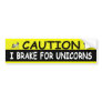 UNICORNS BUMPER STICKERS