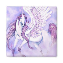 Unicorns Flight of Fancy magnets by MidnightDreamer Unicorns Flight of Fancy magnets