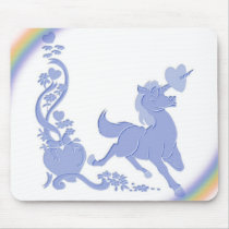 Unicorns Hearts Flowers Rainbows 01 mousepads