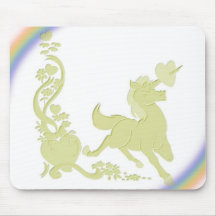 Unicorns Hearts Flowers Rainbows 04 Mouse Pads