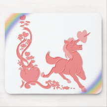 Unicorns Hearts Flowers Rainbows 09 Mouse Pad