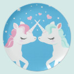 Unicorns in love plate plates